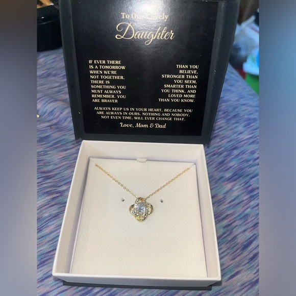 ‘To Our Daughter’ Diamond Gold Necklace *BRAND NEW* - Picture 2 of 7
